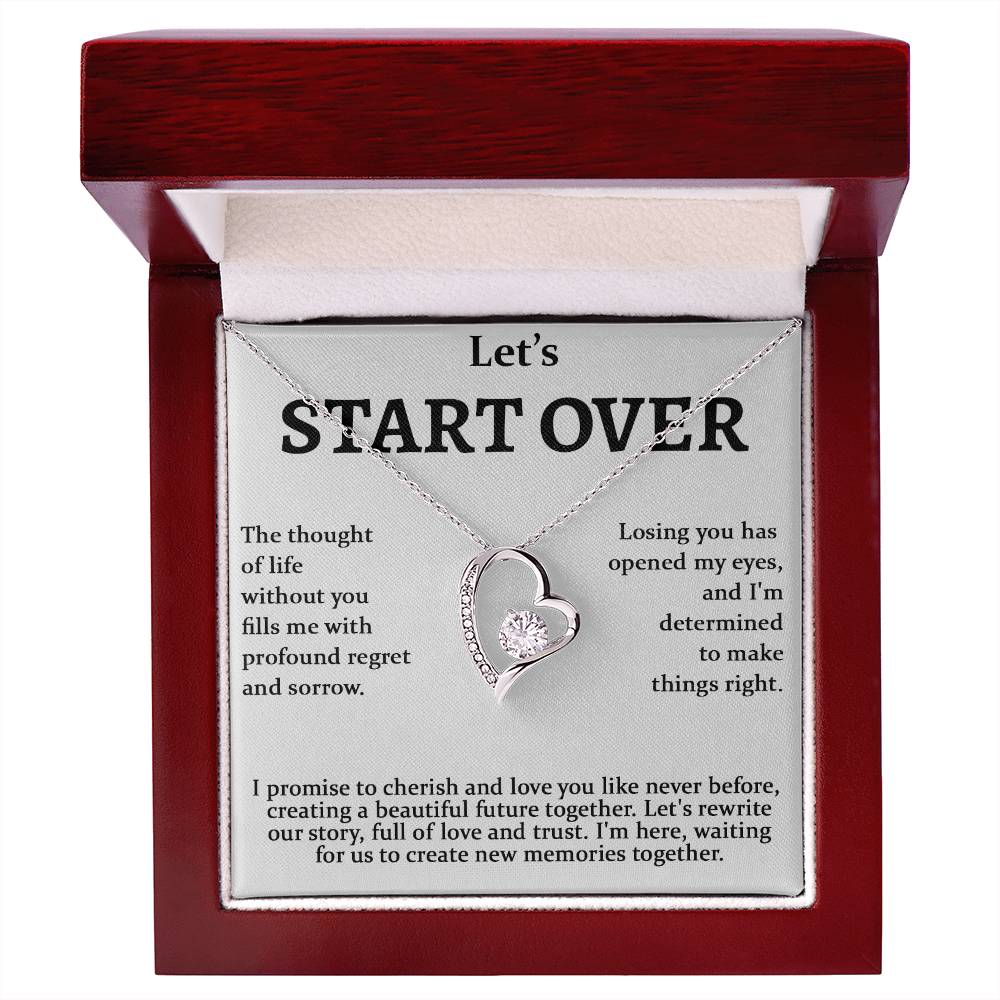 Meaningful Apology Gift for Wife or Girlfriend-Heart neacklace-Gift to Win Her Back