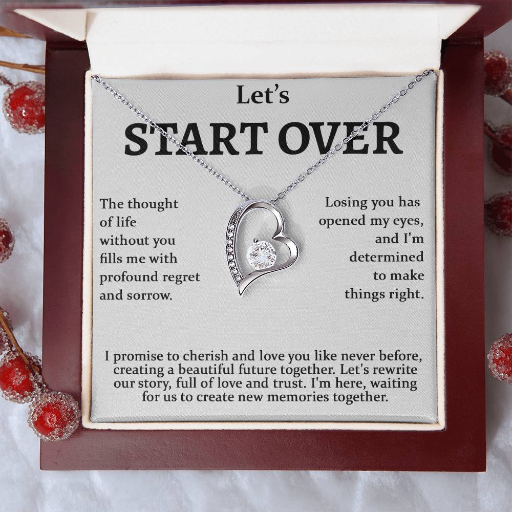 Meaningful Apology Gift for Wife or Girlfriend-Heart neacklace-Gift to Win Her Back
