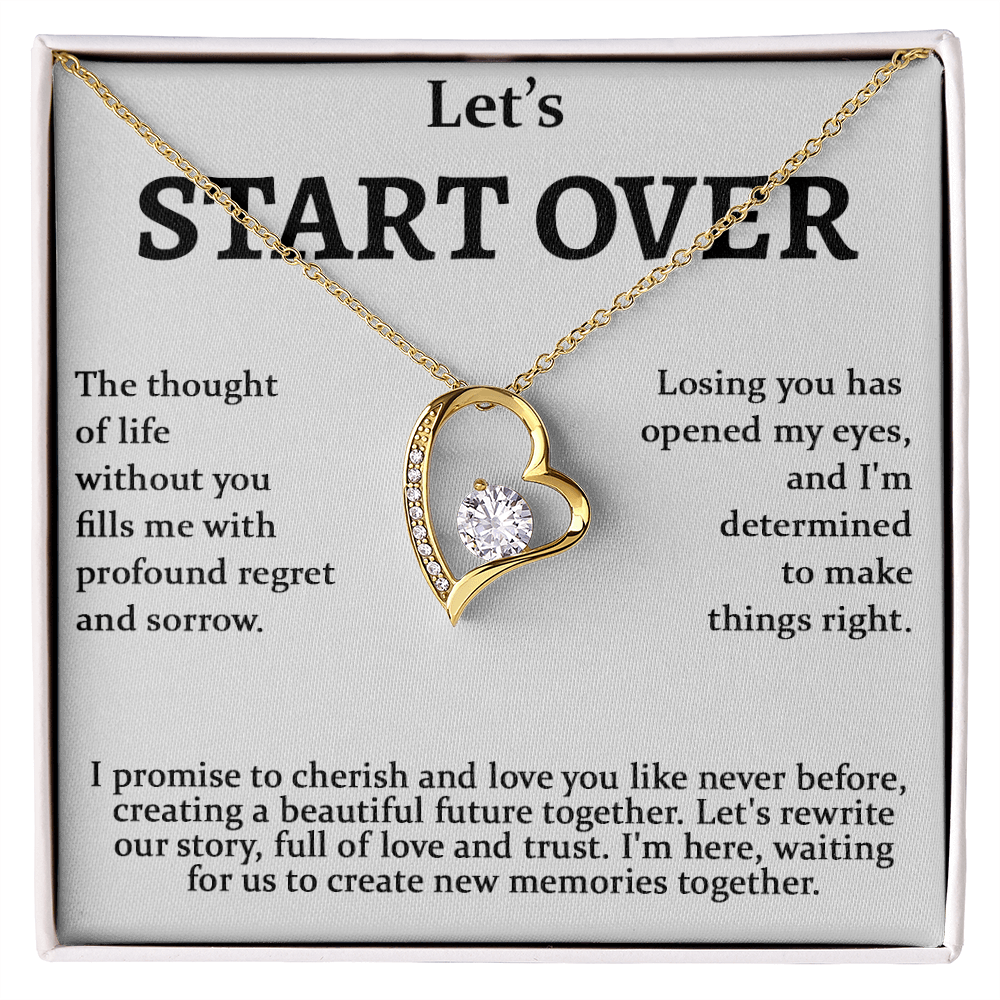 Meaningful Apology Gift for Wife or Girlfriend-Heart neacklace-Gift to Win Her Back