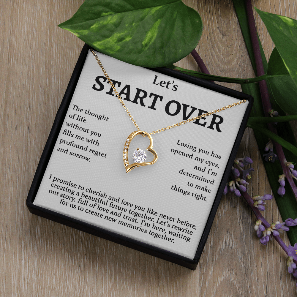 Meaningful Apology Gift for Wife or Girlfriend-Heart neacklace-Gift to Win Her Back