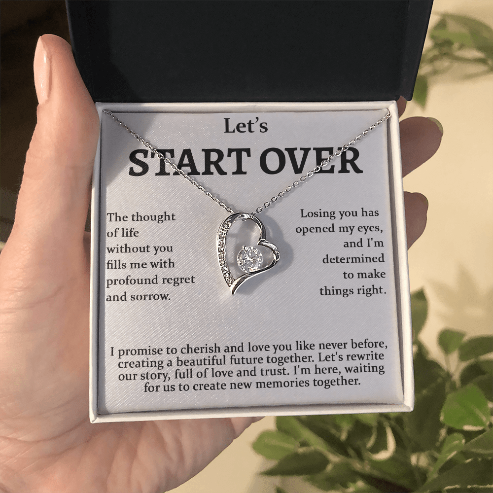 Meaningful Apology Gift for Wife or Girlfriend-Heart neacklace-Gift to Win Her Back