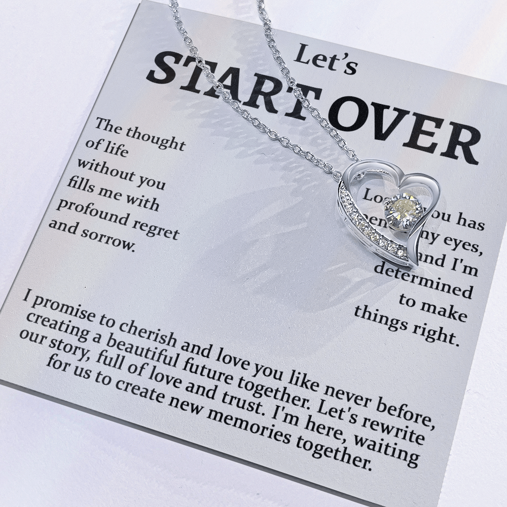 Meaningful Apology Gift for Wife or Girlfriend-Heart neacklace-Gift to Win Her Back