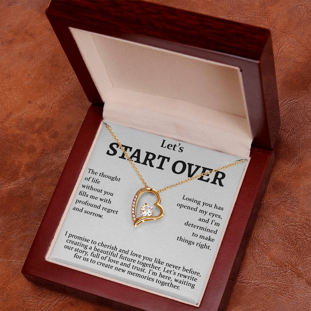 Meaningful Apology Gift for Wife or Girlfriend-Heart neacklace-Gift to Win Her Back