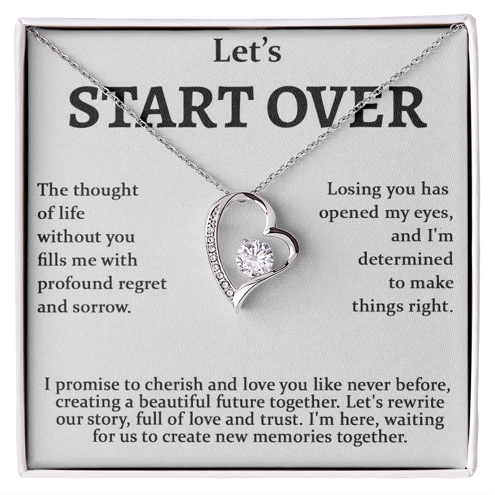 Meaningful Apology Gift for Wife or Girlfriend-Heart neacklace-Gift to Win Her Back