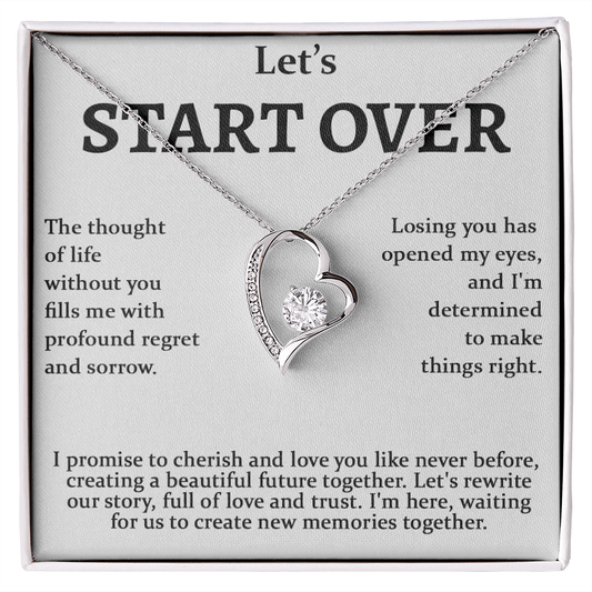 Meaningful Apology Gift for Wife or Girlfriend-Heart neacklace-Gift to Win Her Back