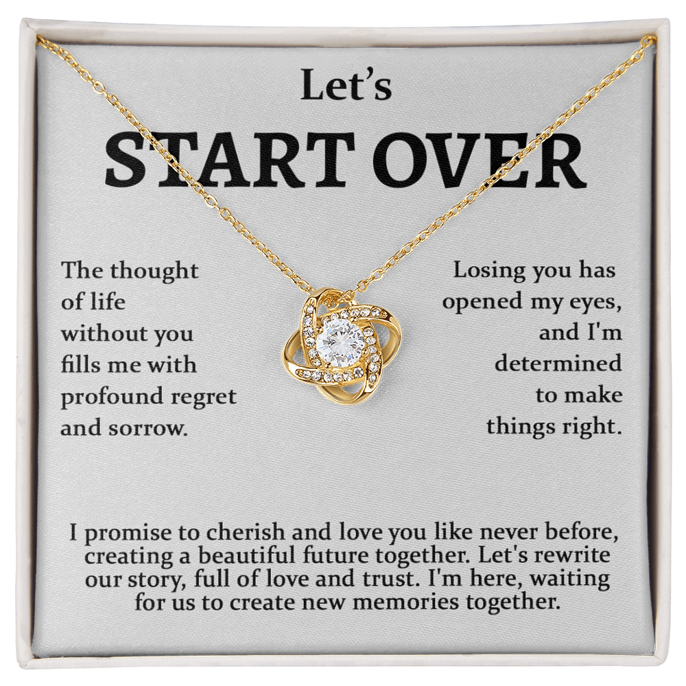 Meaningful Apology Gift for Wife or Girlfriend-Love Knot Necklace- Gift to Win Her Back