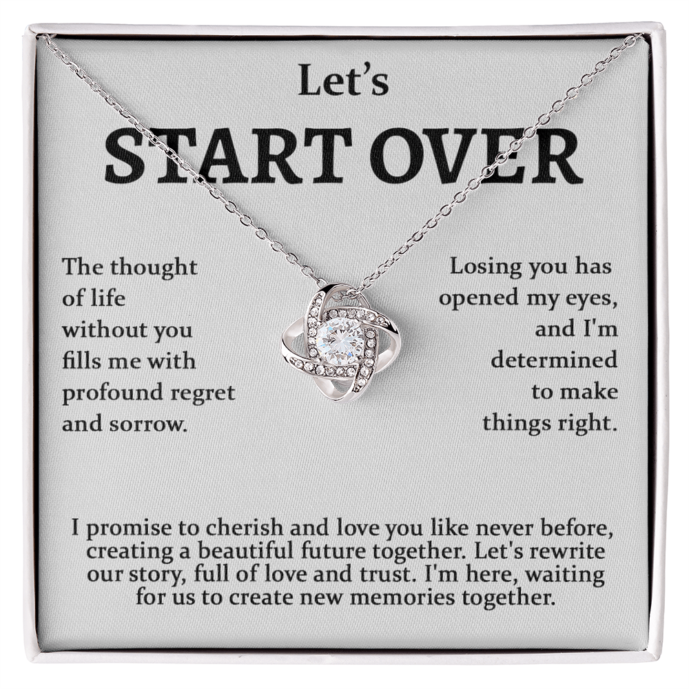 Meaningful Apology Gift for Wife or Girlfriend-Love Knot Necklace- Gift to Win Her Back