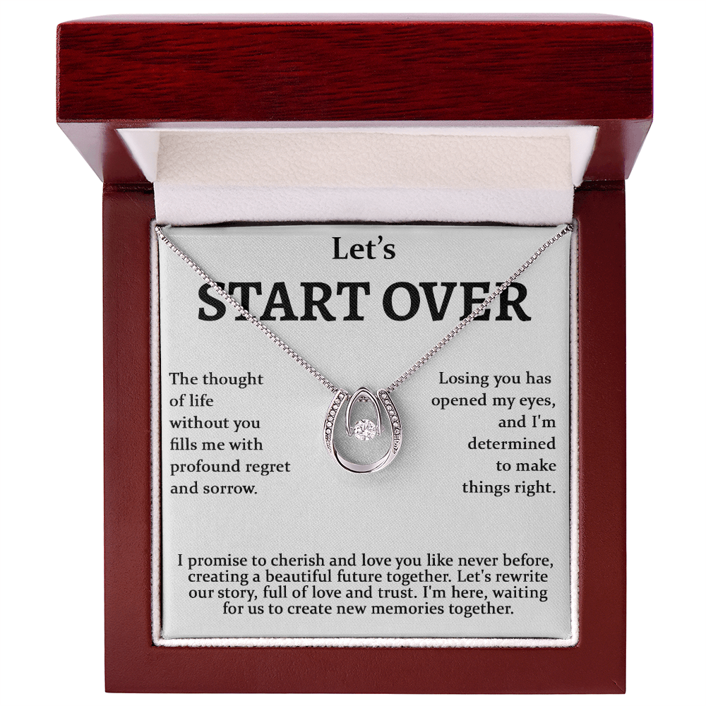 Meaningful Apology Gift for Wife or Girlfriend-Lucky in love neacklace-Gift to Win Her Back