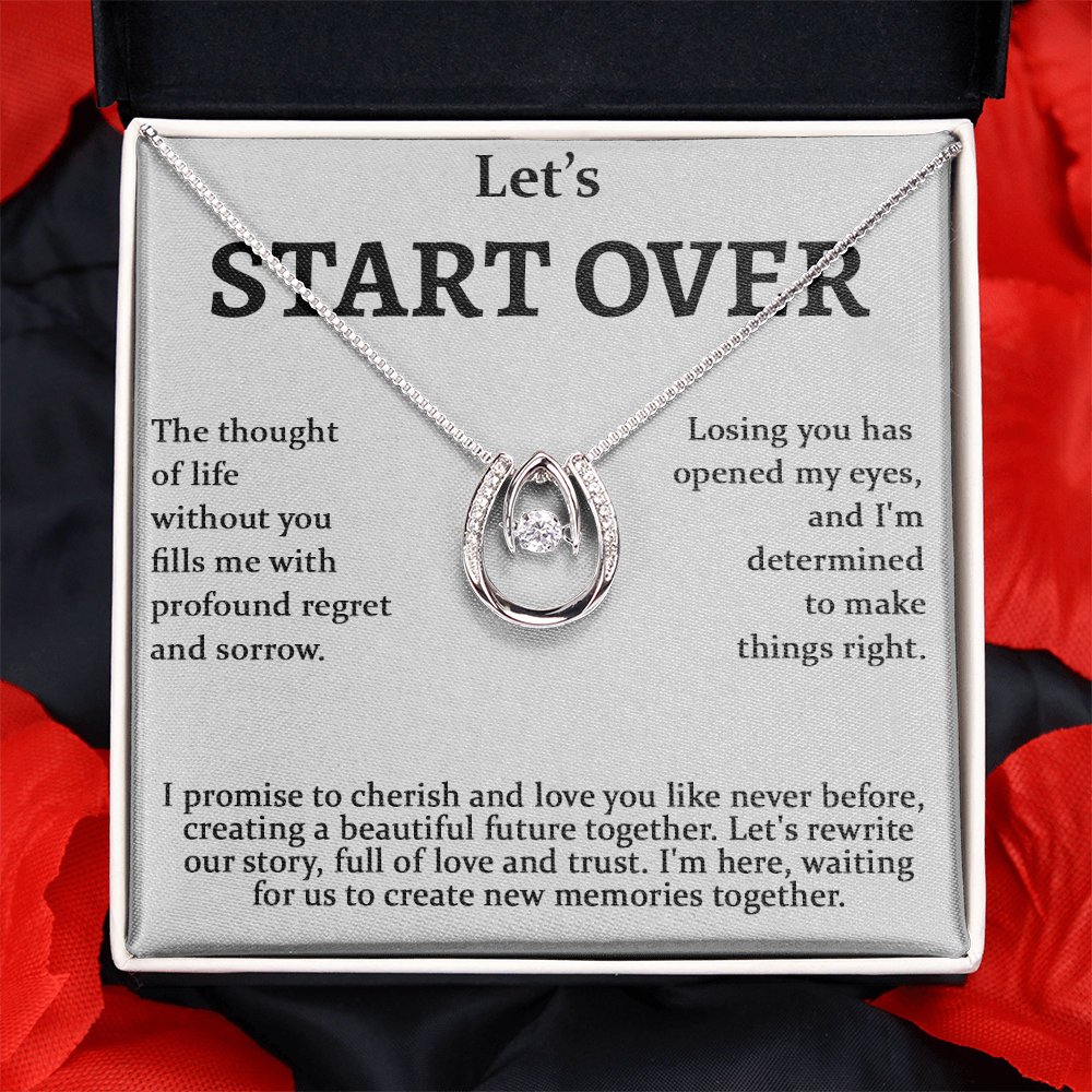 Meaningful Apology Gift for Wife or Girlfriend-Lucky in love neacklace-Gift to Win Her Back