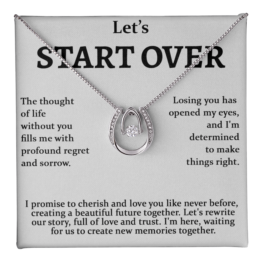 Meaningful Apology Gift for Wife or Girlfriend-Lucky in love neacklace-Gift to Win Her Back