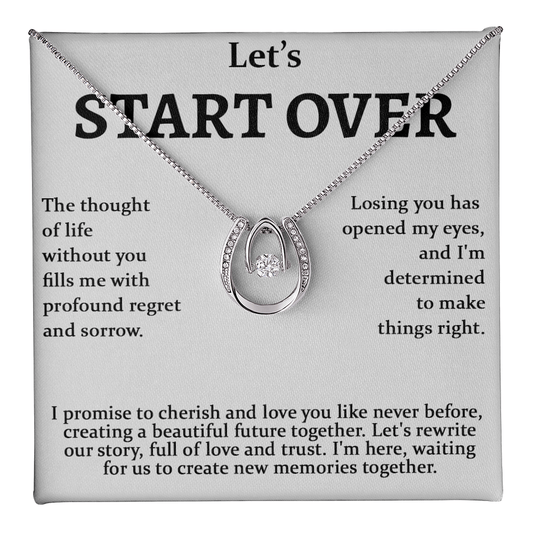 Meaningful Apology Gift for Wife or Girlfriend-Lucky in love neacklace-Gift to Win Her Back