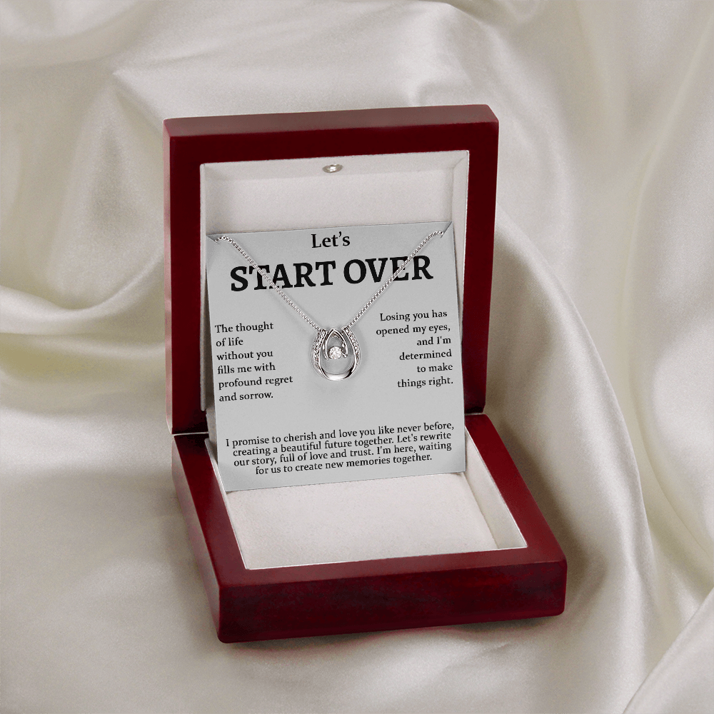 Meaningful Apology Gift for Wife or Girlfriend-Lucky in love neacklace-Gift to Win Her Back