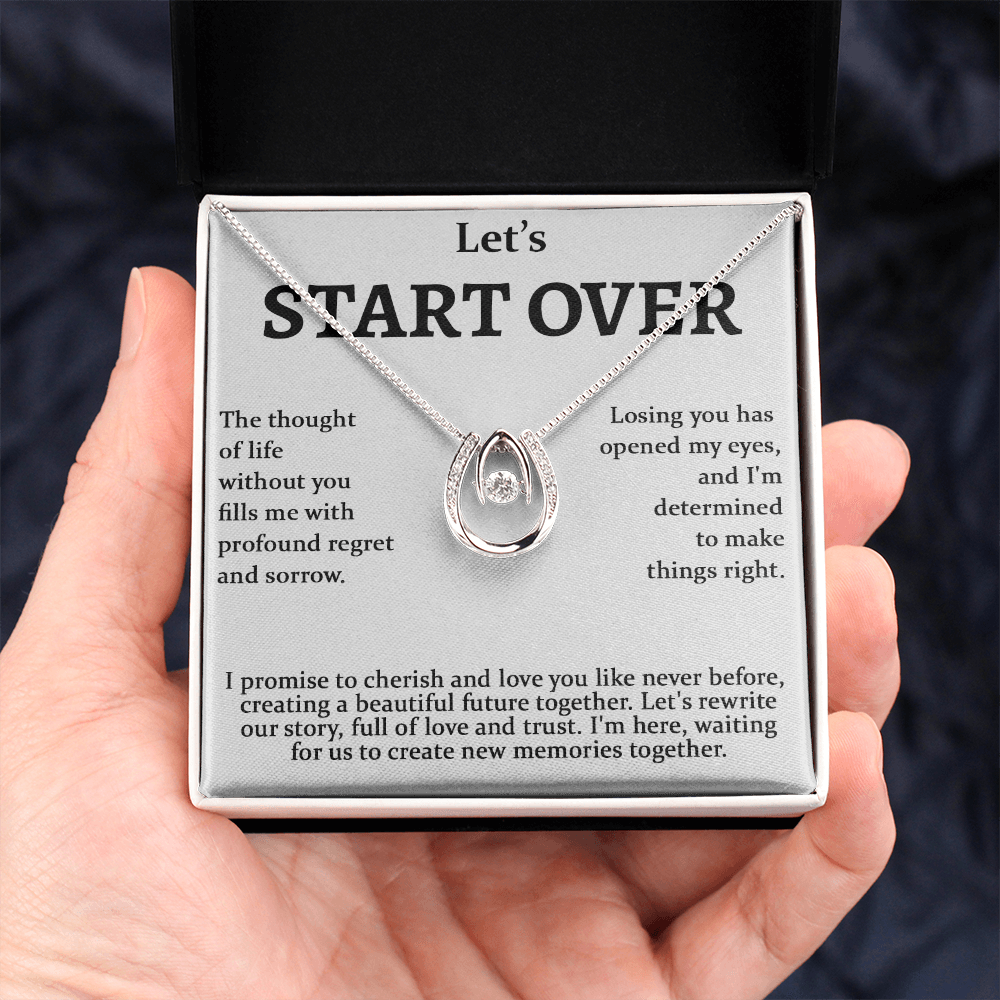 Meaningful Apology Gift for Wife or Girlfriend-Lucky in love neacklace-Gift to Win Her Back