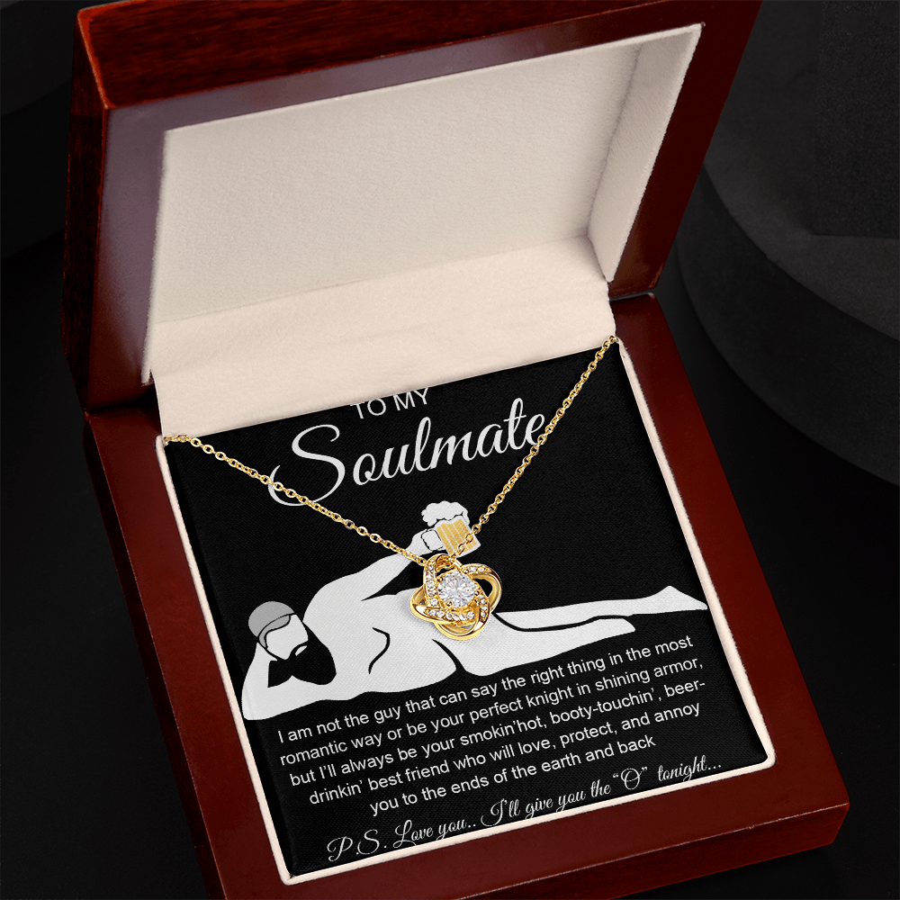 Naughty Gift for Soulmate- Love knot neacklace-"Smokin' Hot Best Friend" Gift for Her