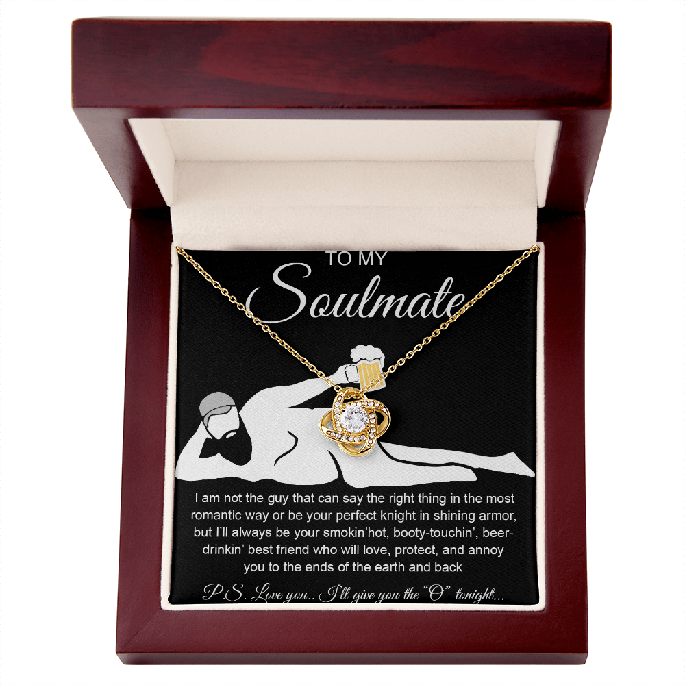 Naughty Gift for Soulmate- Love knot neacklace-"Smokin' Hot Best Friend" Gift for Her