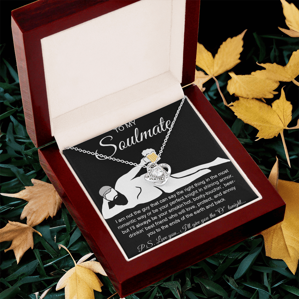 Naughty Gift for Soulmate- Love knot neacklace-"Smokin' Hot Best Friend" Gift for Her