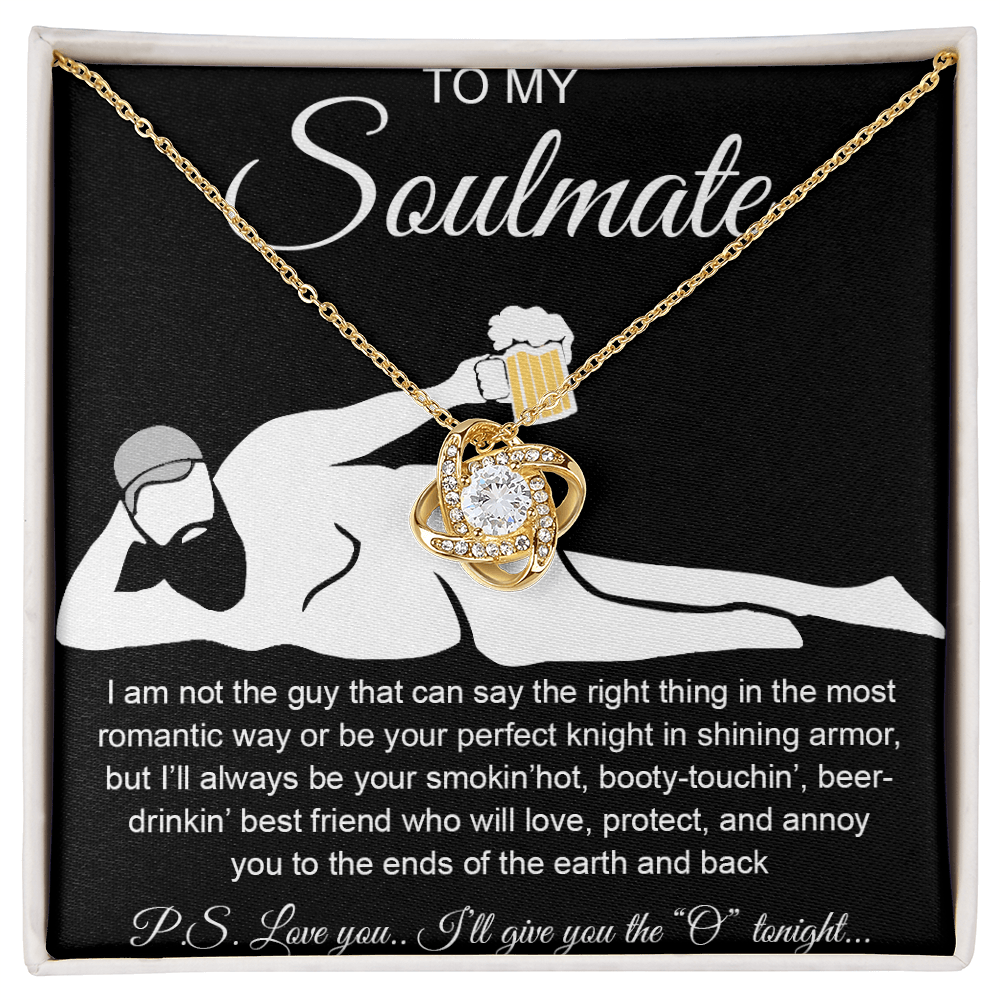 Naughty Gift for Soulmate- Love knot neacklace-"Smokin' Hot Best Friend" Gift for Her