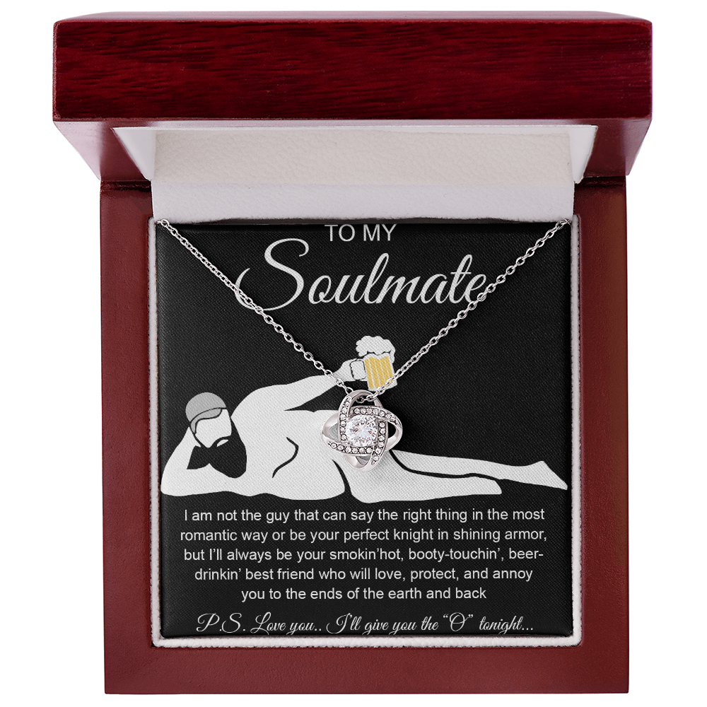 Naughty Gift for Soulmate- Love knot neacklace-"Smokin' Hot Best Friend" Gift for Her