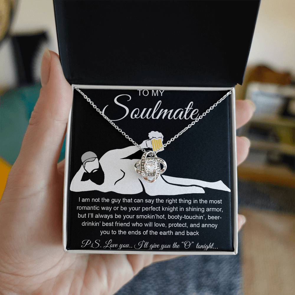 Naughty Gift for Soulmate- Love knot neacklace-"Smokin' Hot Best Friend" Gift for Her