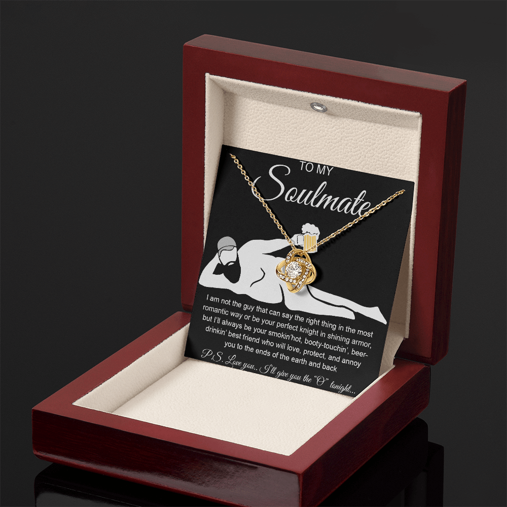 Naughty Gift for Soulmate- Love knot neacklace-"Smokin' Hot Best Friend" Gift for Her