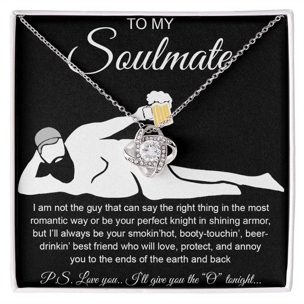 Naughty Gift for Soulmate- Love knot neacklace-"Smokin' Hot Best Friend" Gift for Her