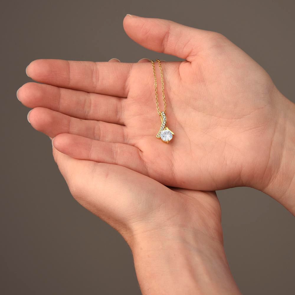 To My Amazing Mom Christmas Gift- Alluring Beauty Necklace-"All That I Am, I Owe To You" Mom Gift