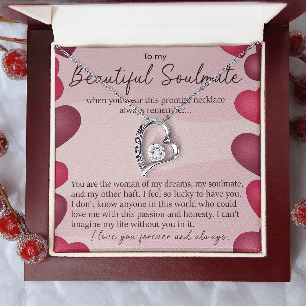 To My Beautiful Soulmate Promise Necklace - Forever Love Neacklace