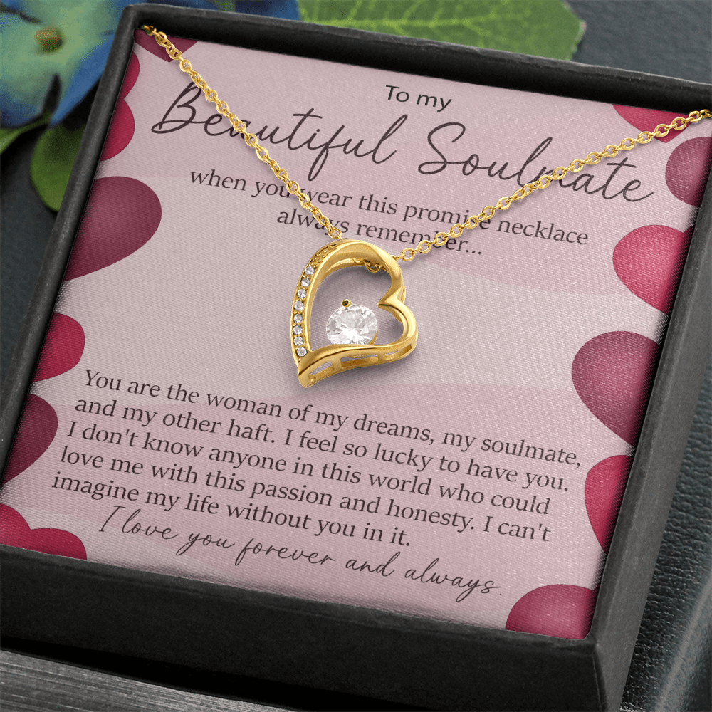 To My Beautiful Soulmate Promise Necklace - Forever Love Neacklace
