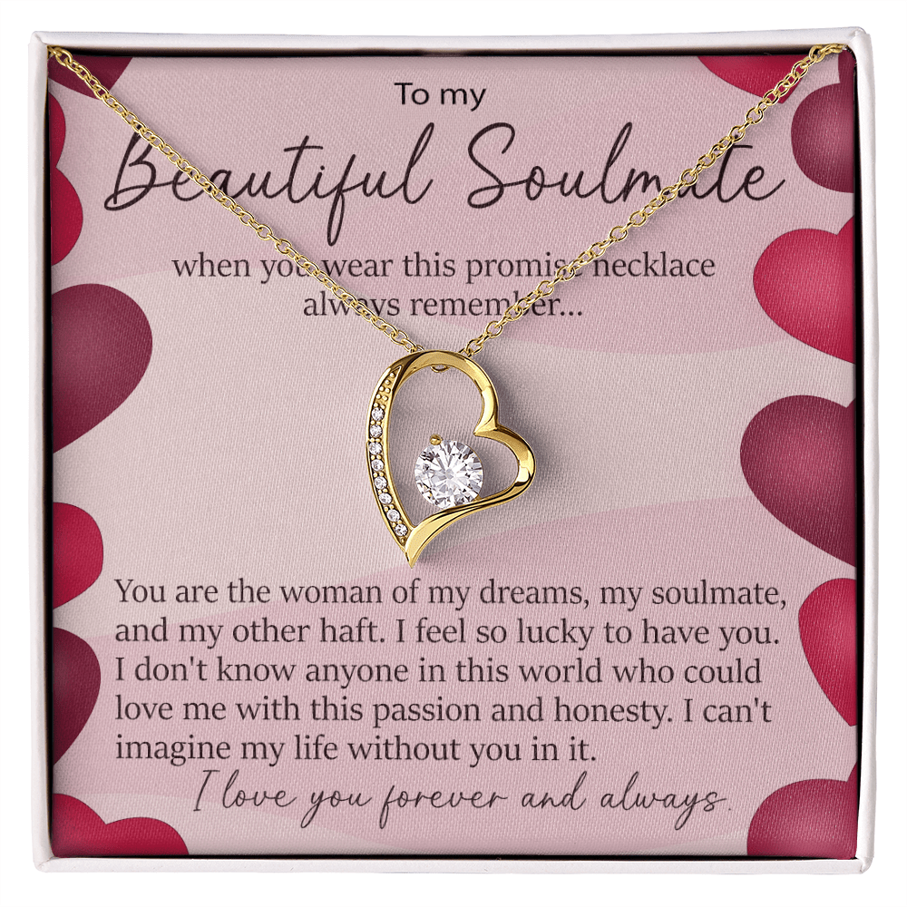 To My Beautiful Soulmate Promise Necklace - Forever Love Neacklace