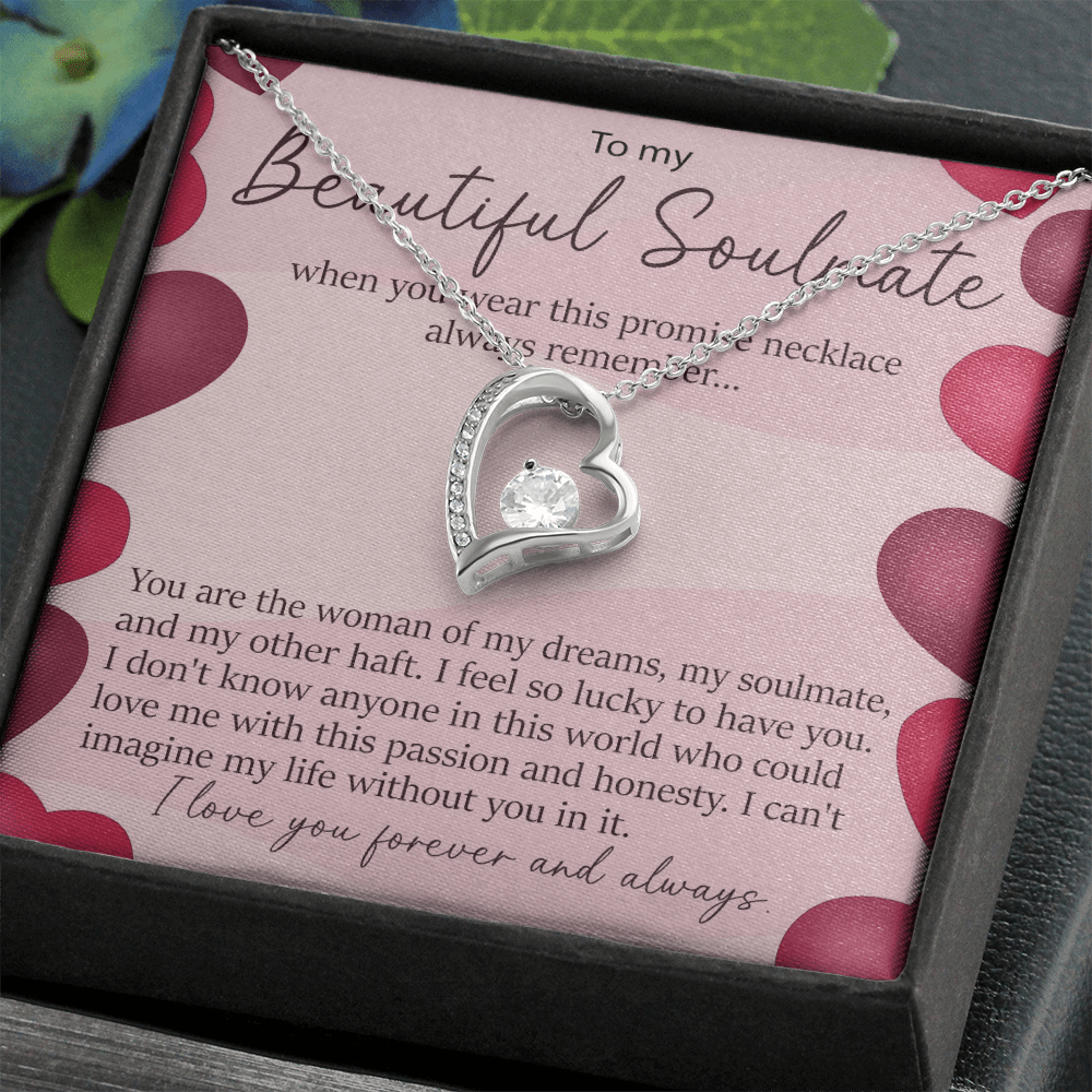 To My Beautiful Soulmate Promise Necklace - Forever Love Neacklace