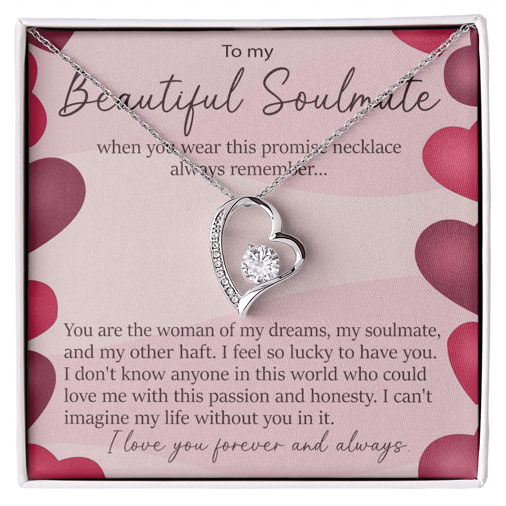 To My Beautiful Soulmate Promise Necklace - Forever Love Neacklace