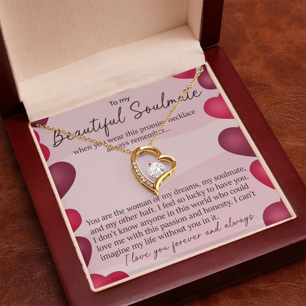 To My Beautiful Soulmate Promise Necklace - Forever Love Neacklace