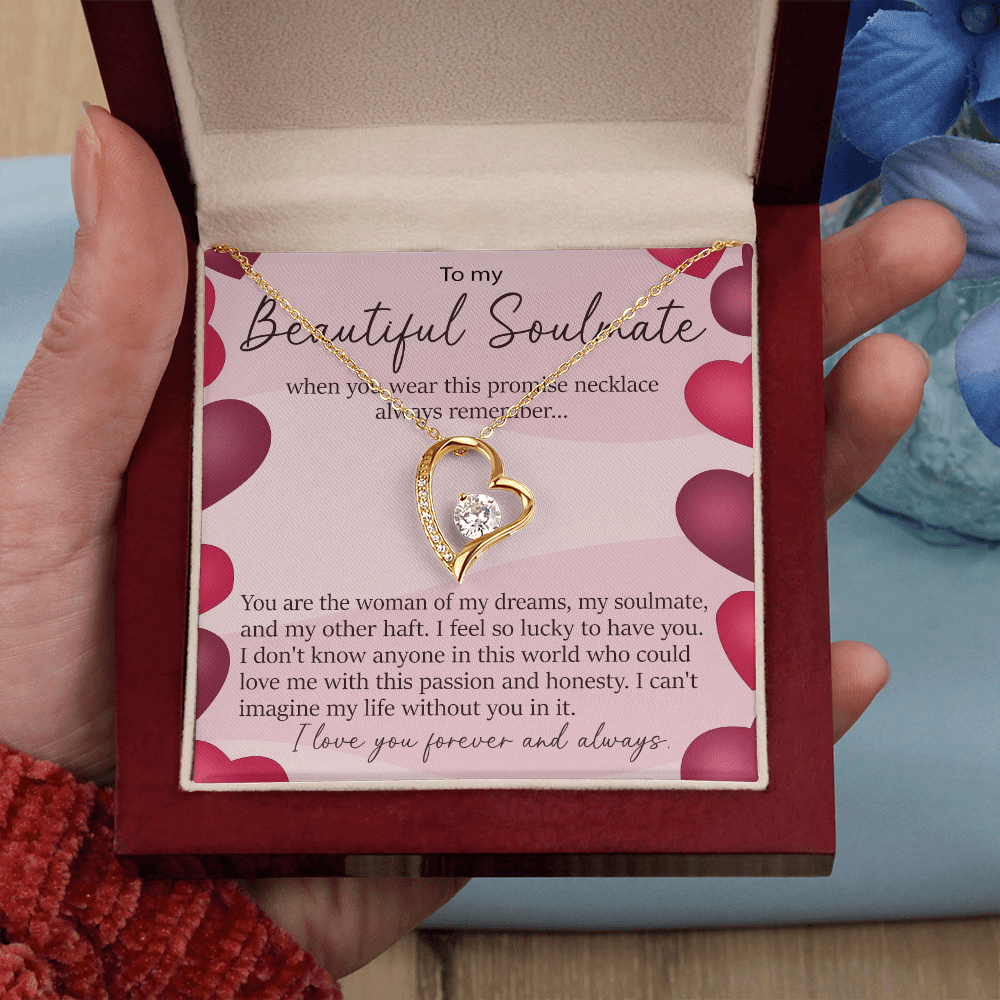 To My Beautiful Soulmate Promise Necklace - Forever Love Neacklace