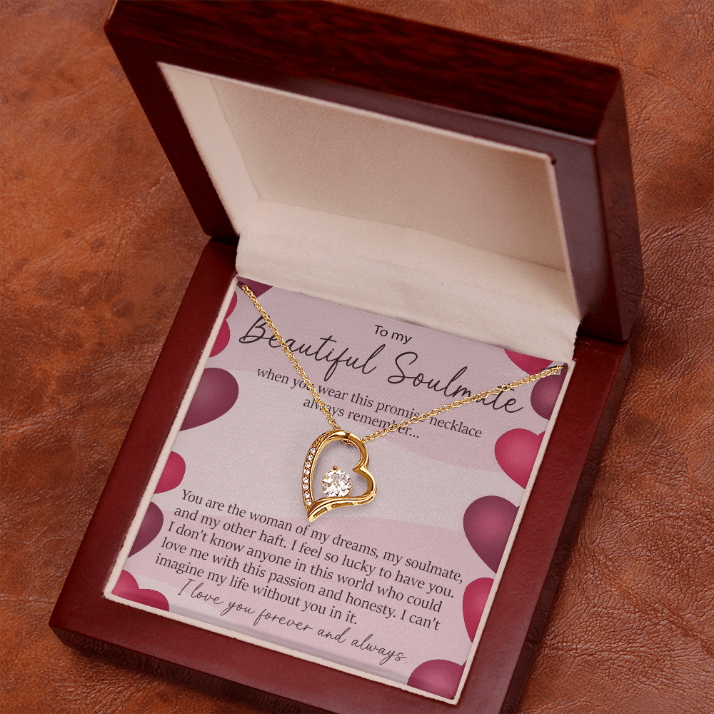 To My Beautiful Soulmate Promise Necklace - Forever Love Neacklace