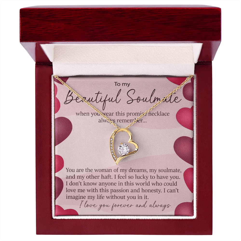 To My Beautiful Soulmate Promise Necklace - Forever Love Neacklace