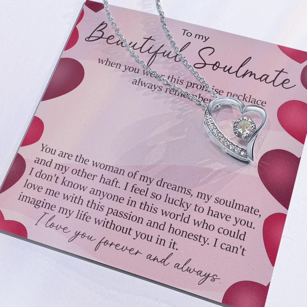 To My Beautiful Soulmate Promise Necklace - Forever Love Neacklace