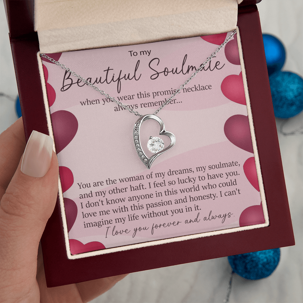 To My Beautiful Soulmate Promise Necklace - Forever Love Neacklace