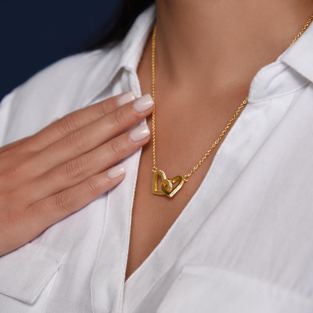 To My Beautiful Soulmate Promise Necklace - Interlocking Hearts Necklace