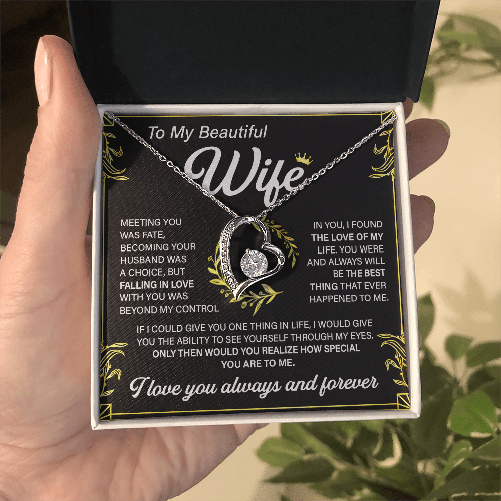 To My Beautiful Wife-Forever love  Necklace-"Love of My Life"