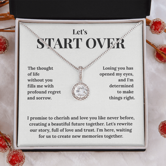 To My Love "I'm Sorry" Gift - Eternal Hope Necklace with Heartfelt Message Card