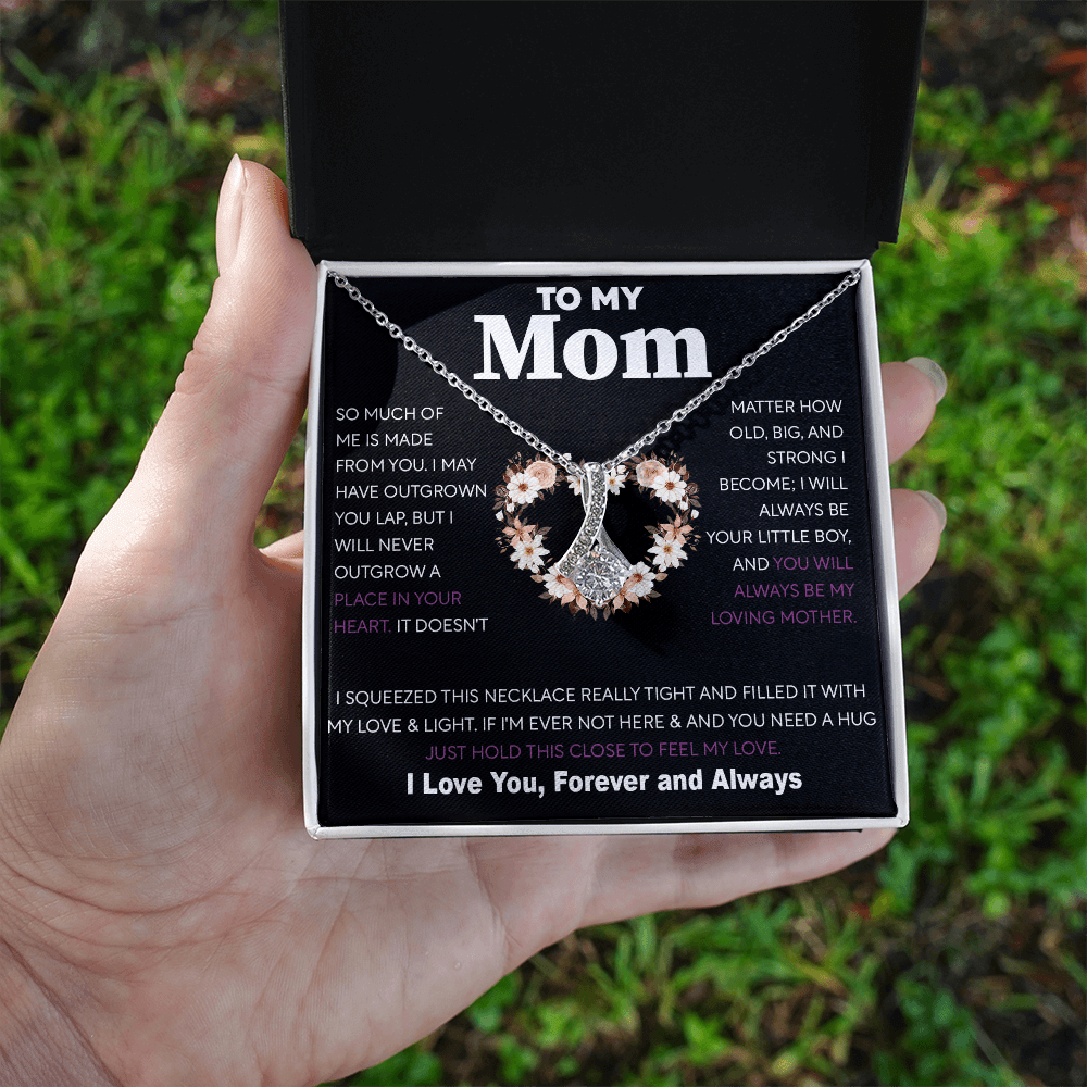 To My Mom Gift from Son - "Always Your Little Boy" - Alluring beauty neackce