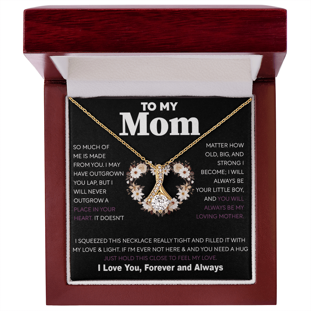 To My Mom Gift from Son - "Always Your Little Boy" - Alluring beauty neackce