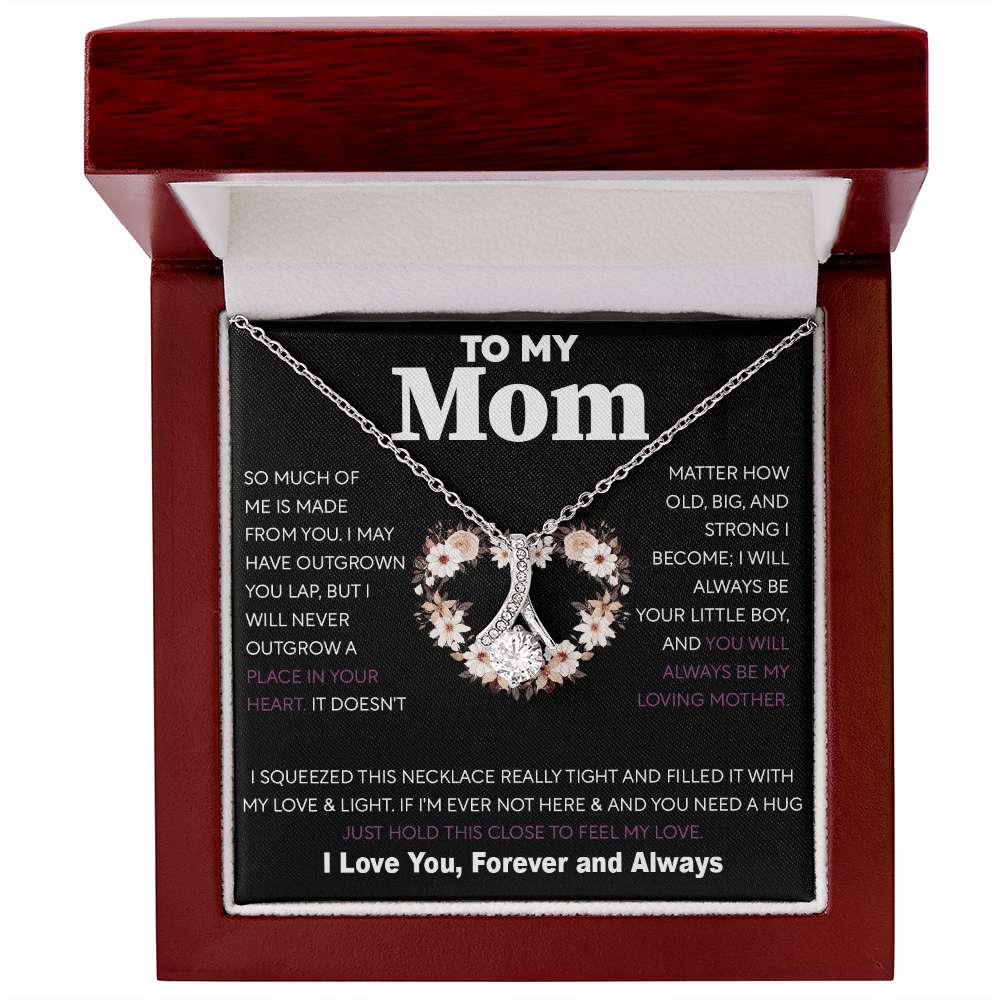 To My Mom Gift from Son - "Always Your Little Boy" - Alluring beauty neackce