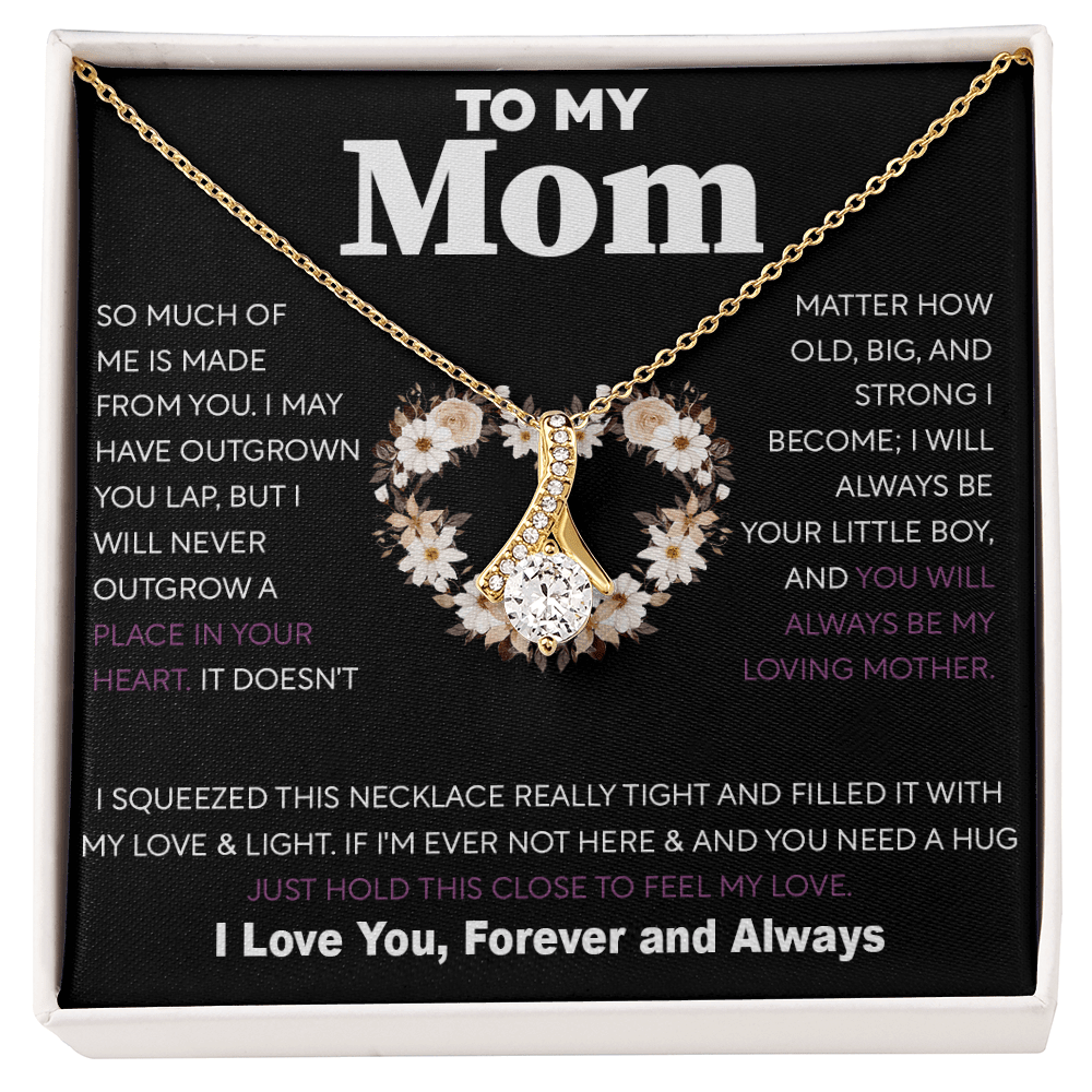 To My Mom Gift from Son - "Always Your Little Boy" - Alluring beauty neackce