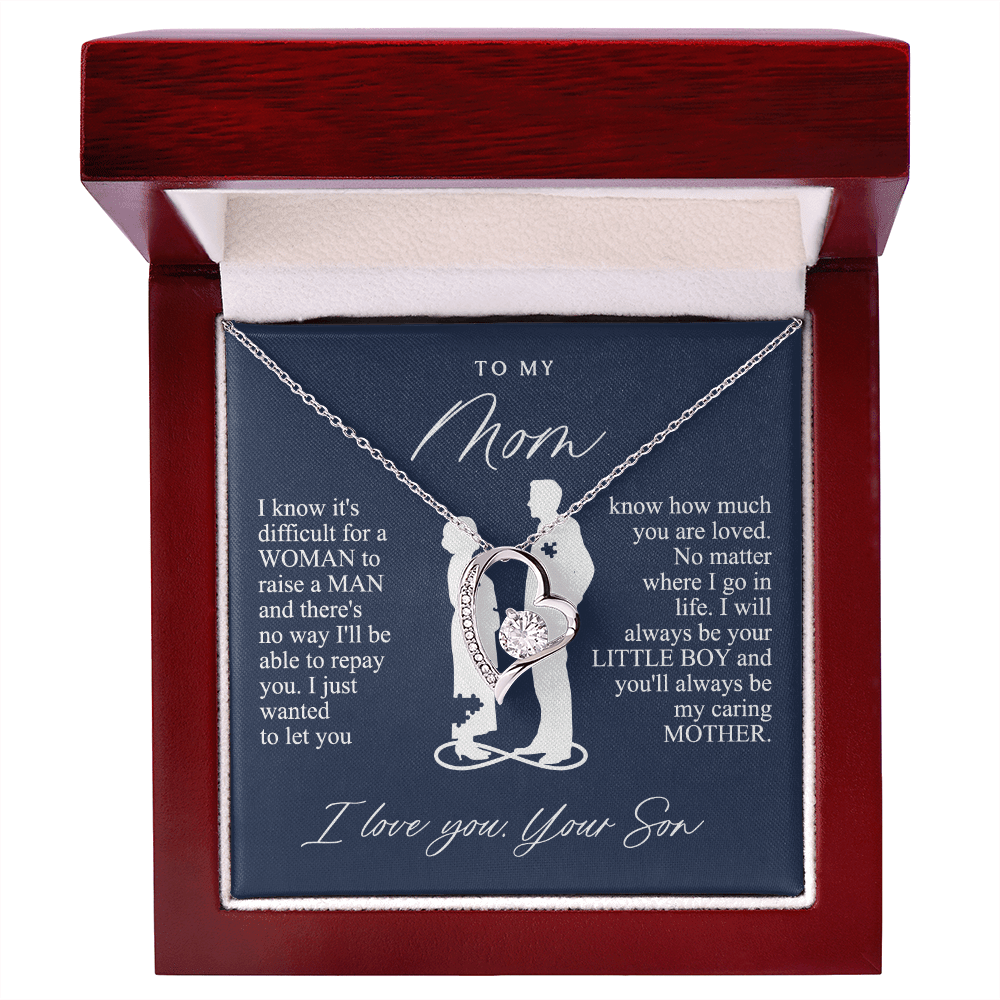 To My Mom Gift from Son - Forever love neackce - Sentimental Mother's Day Gift for Mom
