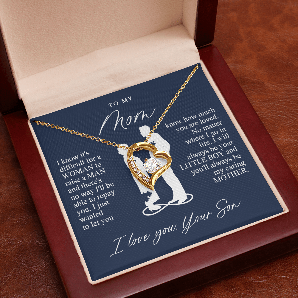 To My Mom Gift from Son - Forever love neackce - Sentimental Mother's Day Gift for Mom