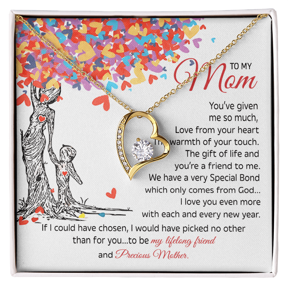To My Mom Gift - "My Precious Mother" - Forever love neacklace