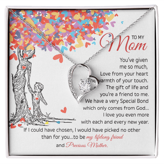 To My Mom Gift - "My Precious Mother" - Forever love neacklace