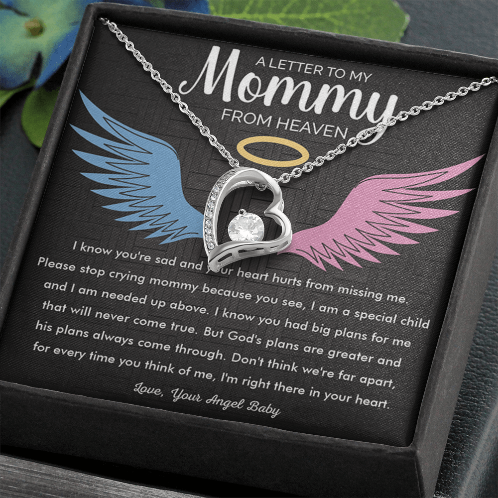 To My Mommy in Heaven-Forever Love Necklace-Memorial Necklace