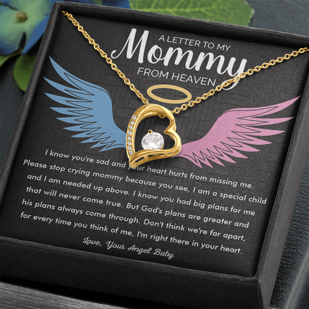 To My Mommy in Heaven-Forever Love Necklace-Memorial Necklace
